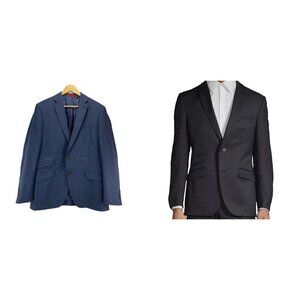TED BAKER LONDON No Ordinary Joe Wool Blend Singe Breasted Blue Blazer Size 44L